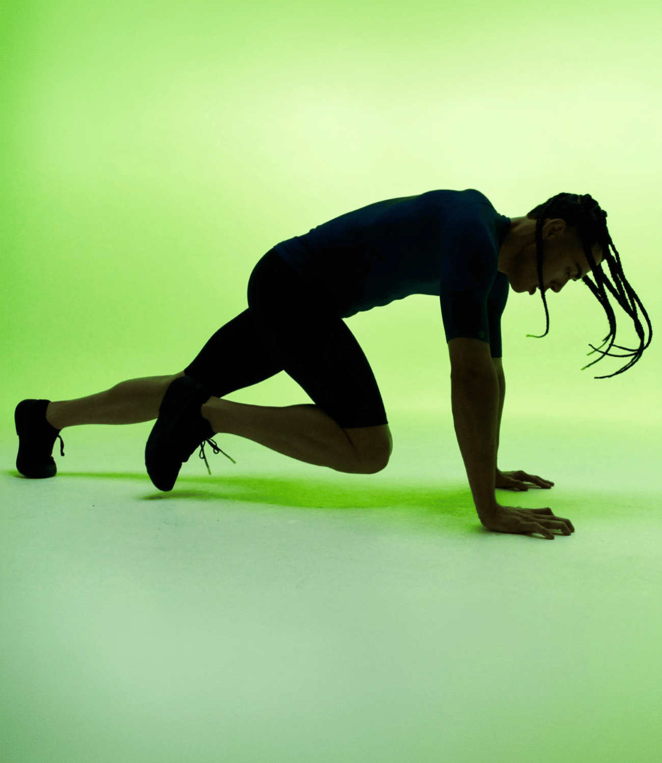 Person wearing Bauerfeind Sports Compression Wear Collection in full action