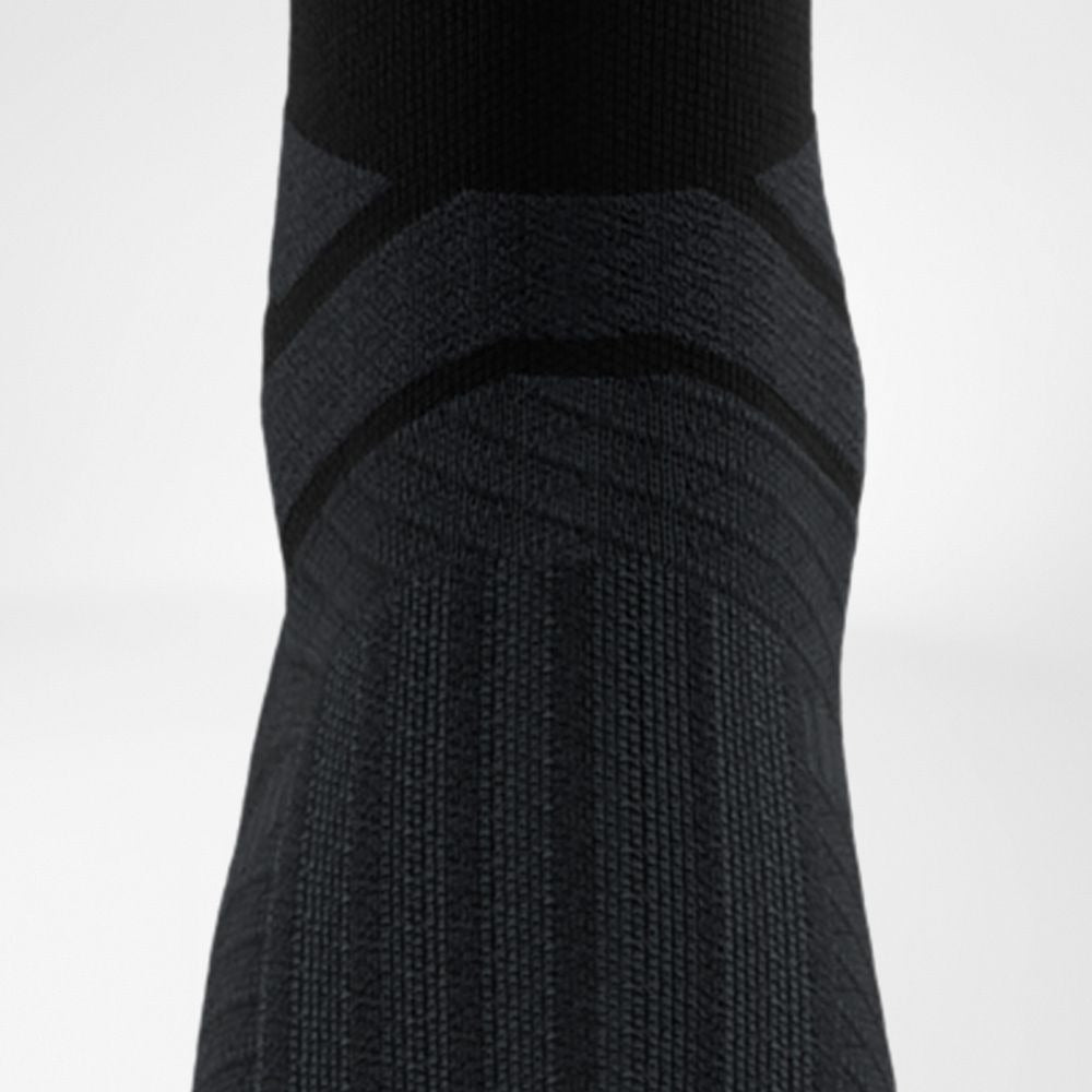 Black Bauerfeind Run Performance Knee High Compression Sock Comfort Zone