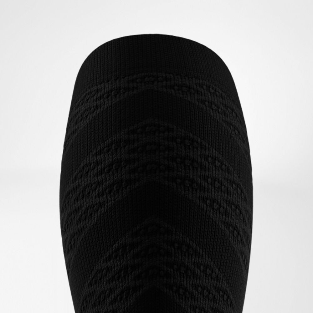 Black Bauerfeind Run Performance Knee High Compression Sock Knit